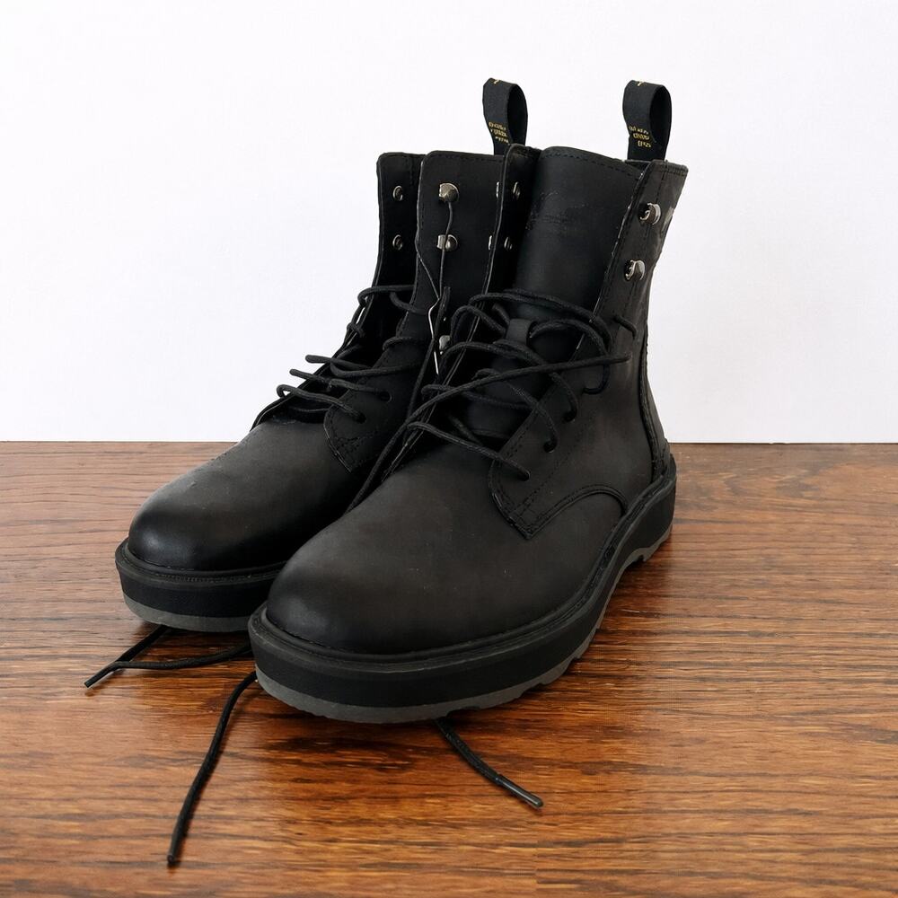 Sorel Hi-Line Lace Waterproof Combat Boots Women’s 8 Black NWOB Tags